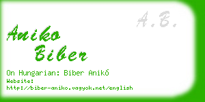 aniko biber business card